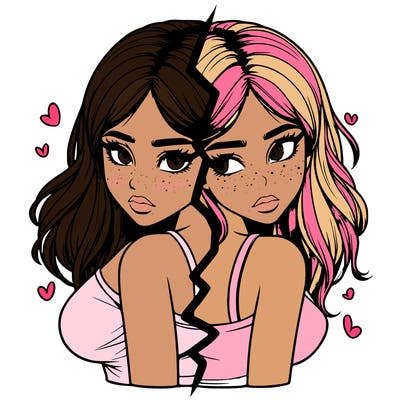 realistic girl split