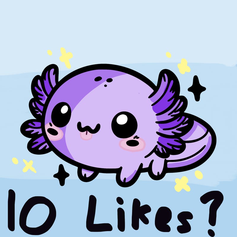 cute easy baby axolotl
