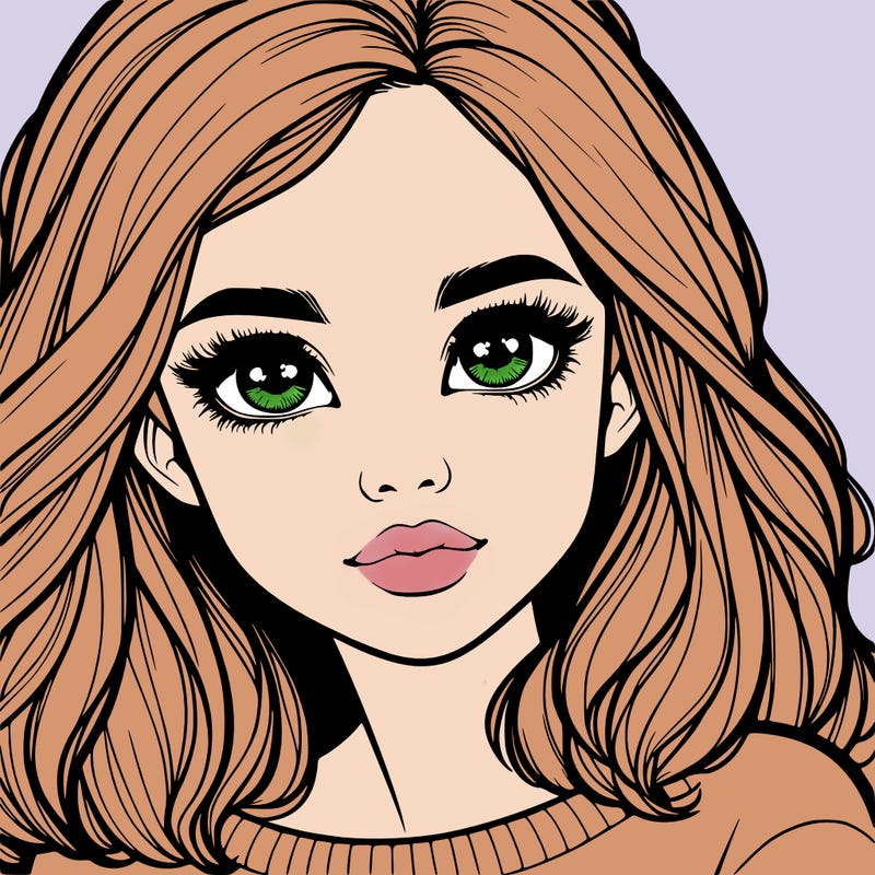 realistic girl whith cute eyes