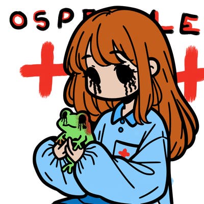 girl with long hair and a oversized shirt. and she is holding a frog
