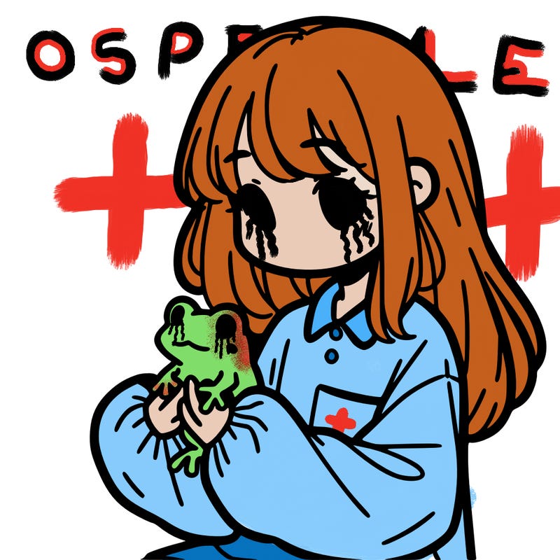 girl with long hair and a oversized shirt. and she is holding a frog