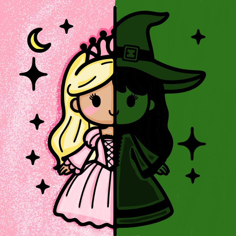 split princess and witch
