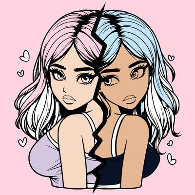 realistic girl split