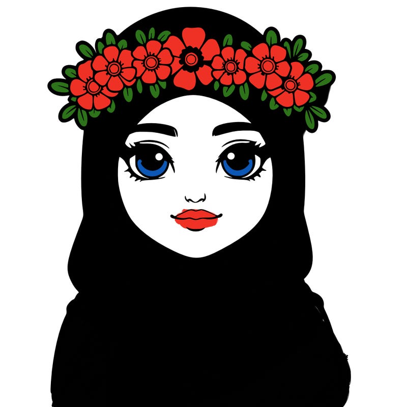 realistic girl with flower crown