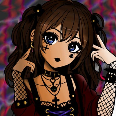 goth anime girl