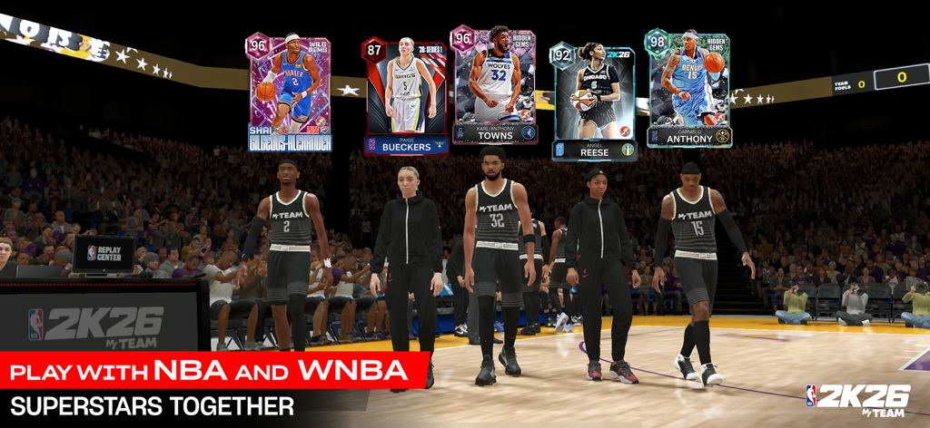 NBA 2K26 MyTEAM - NBA 2K26 MyTEAM에서 경기장에 함께 등장하는 NBA 및 WNBA 슈퍼스타