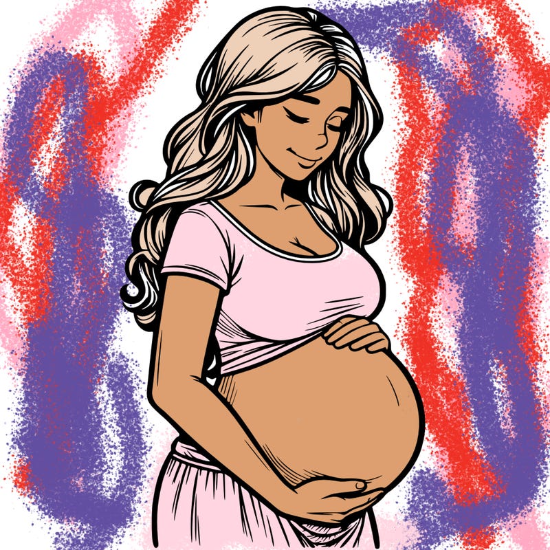 woman heavily pregnant realistic