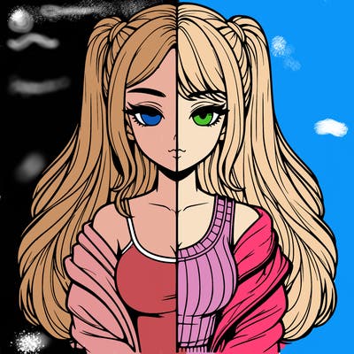 realistic girl split