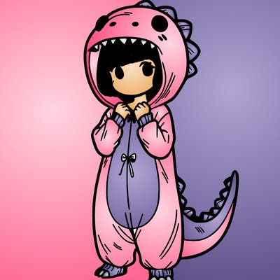 dino onesies on girl