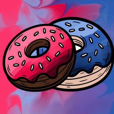 a piece of food doughnuts