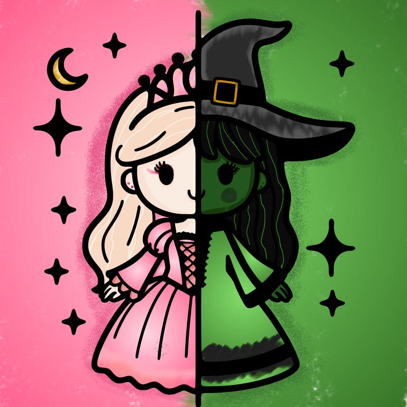 split princess and witch