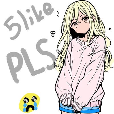 manga teen girl  in a sweater and baggy pants