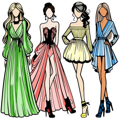 fashion models dresses