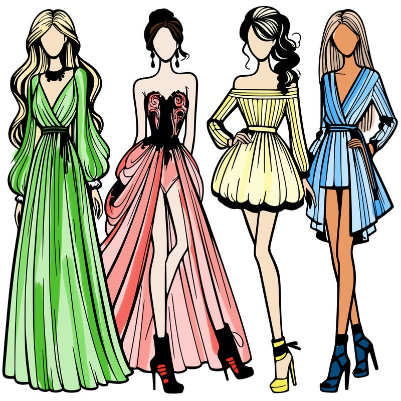 fashion models dresses