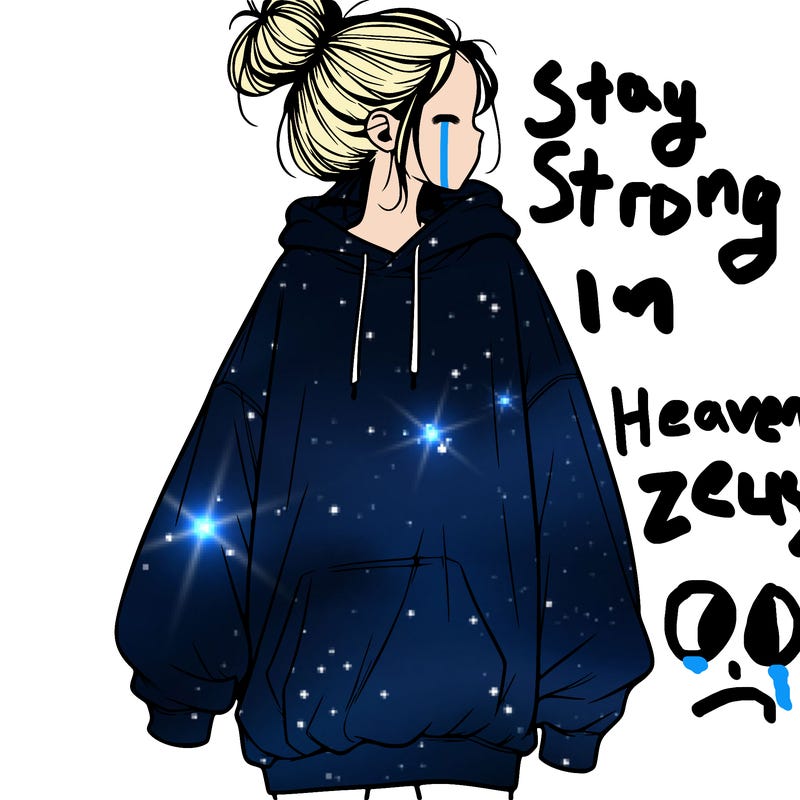 realistic girl with a oversized sweatshirt on and a bun