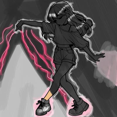 realistic girl danceing