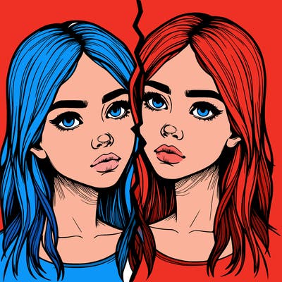 realistic girl split