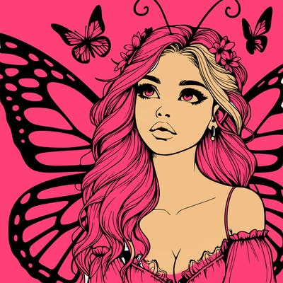 butterfly fairy realistic girl