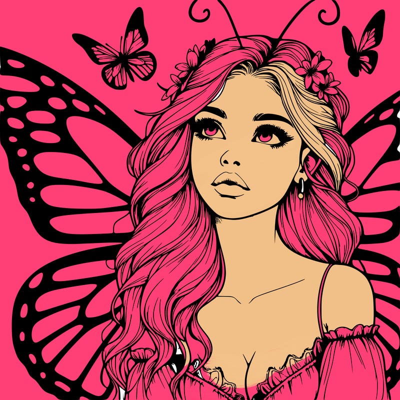 butterfly fairy realistic girl