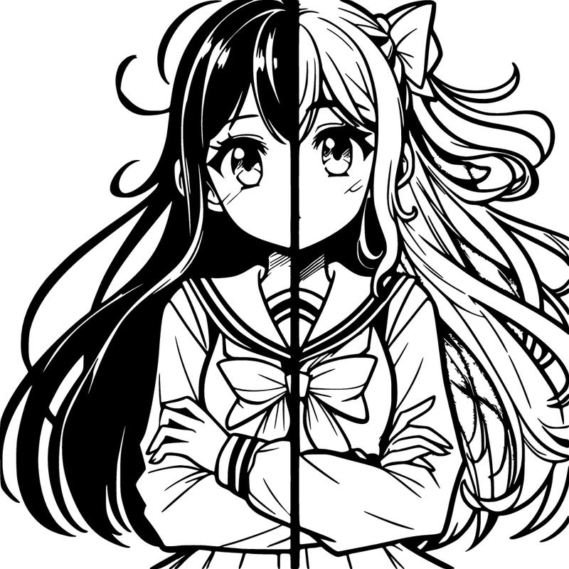 manga girl split