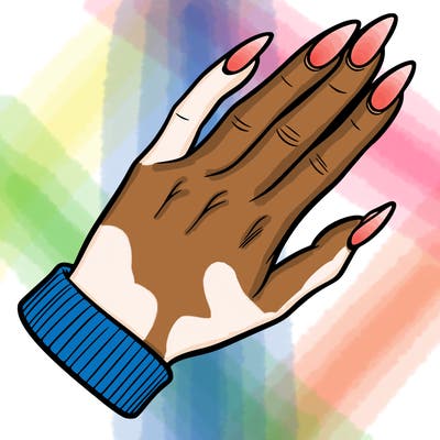 feminine blank hand with nails