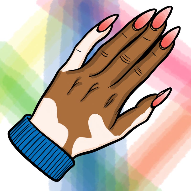 feminine blank hand with nails