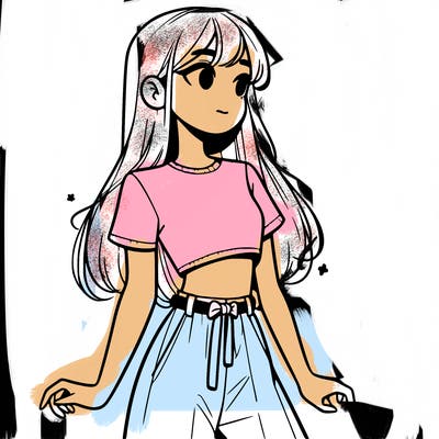 girl in a cute crop top