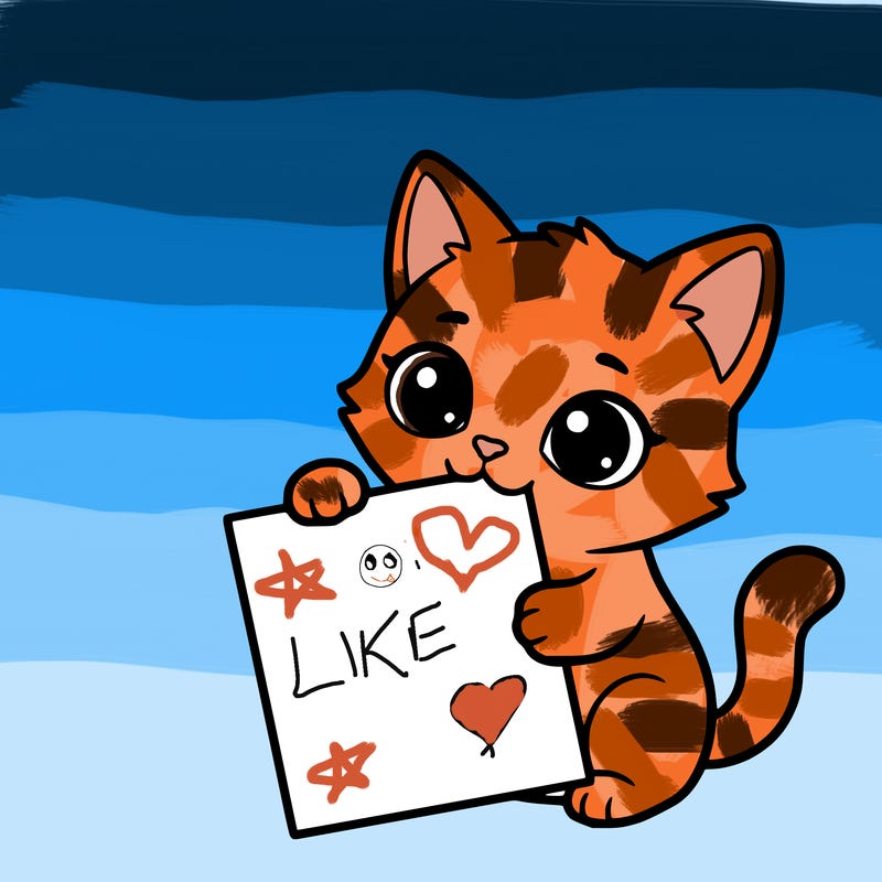 a small cat with a blank sheet of paper in its hand. the cat is sooooooo cute!