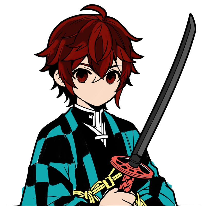 anime boy with sword
