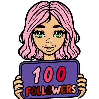 100 followers realistic girl