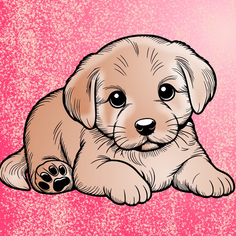 a cute realistic puppy