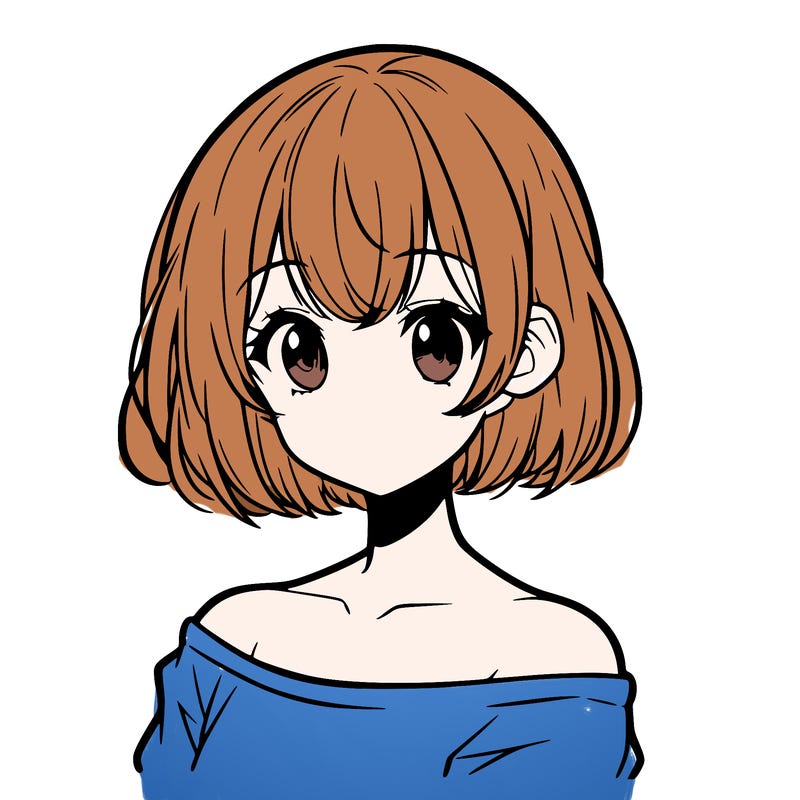manga girl with short hair