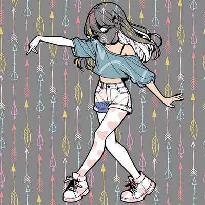 realistic girl danceing