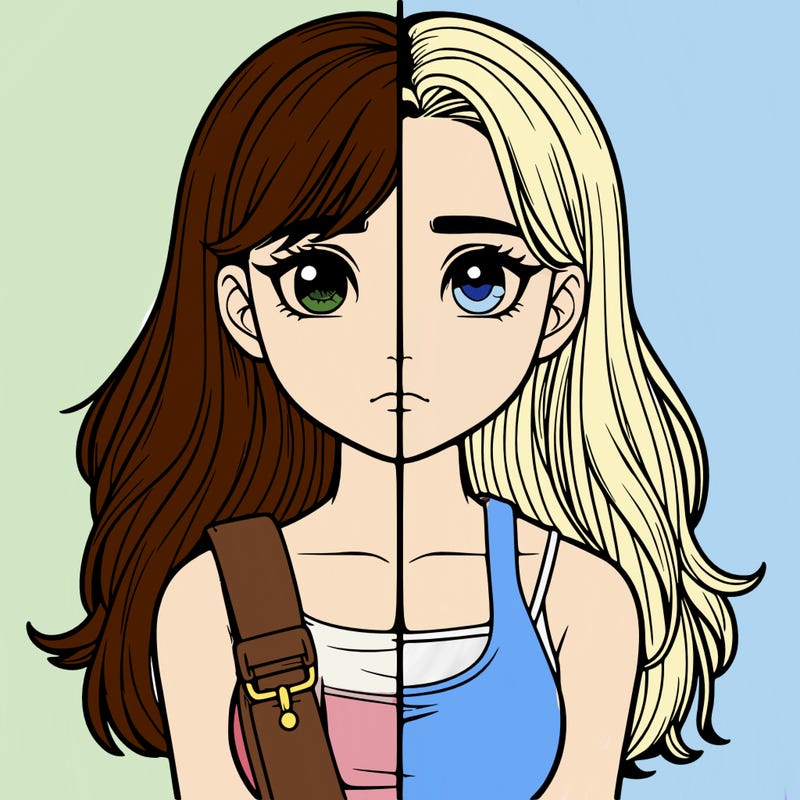 realistic girl split