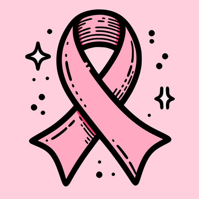 ribbon symbol of national breast cancer awareness month