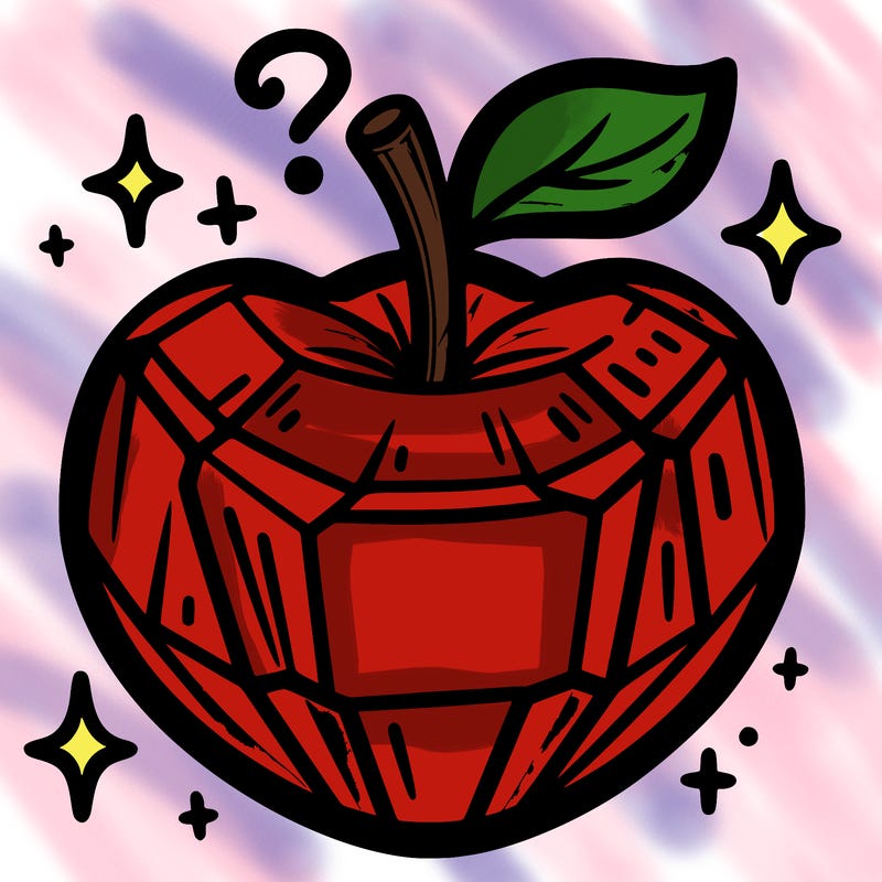 very shiny crystal apple