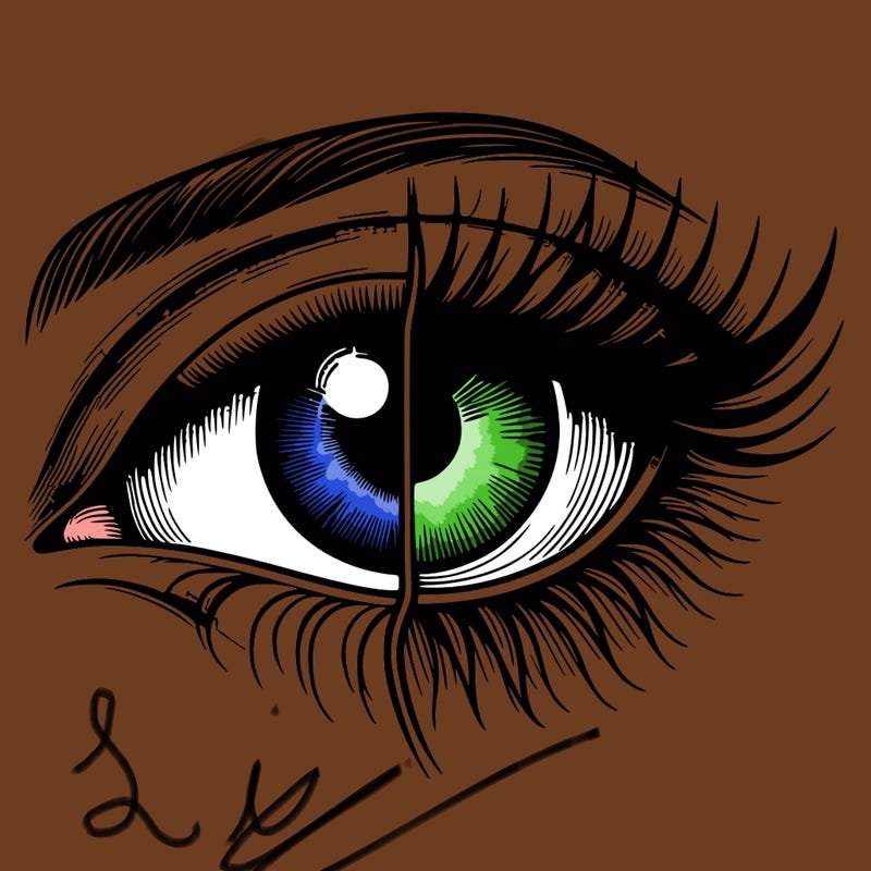 realistic eye split