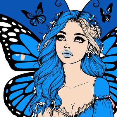 butterfly fairy realistic girl