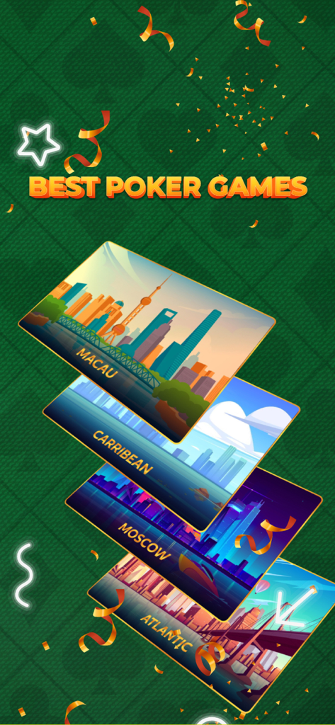 マカオ・カリビアン、モスクワなど、国際的な都市をテーマにしたポーカーテーブルのセレクション