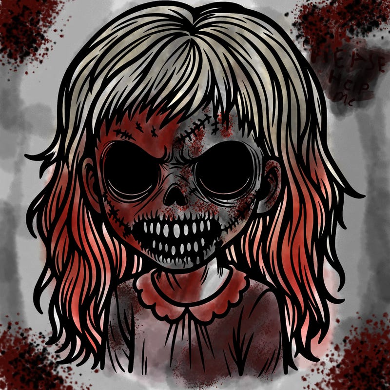 a scary creepy horror girl