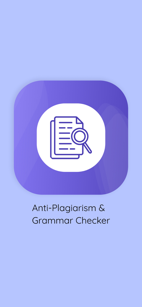 Pantalla de presentación de la aplicación Verificador de Gramática y Anti-Plagio con el logo y el título