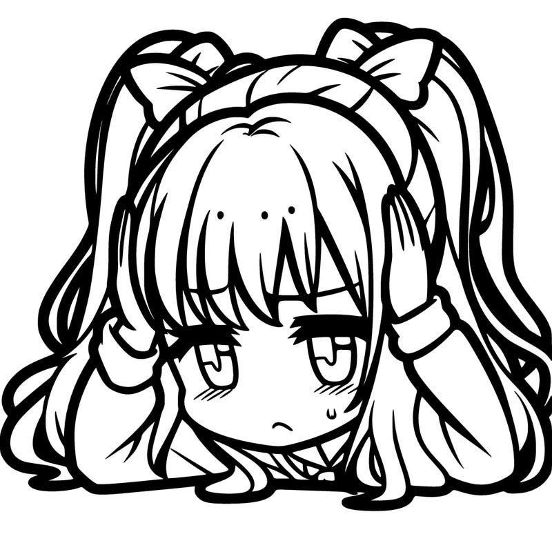depression anime girl