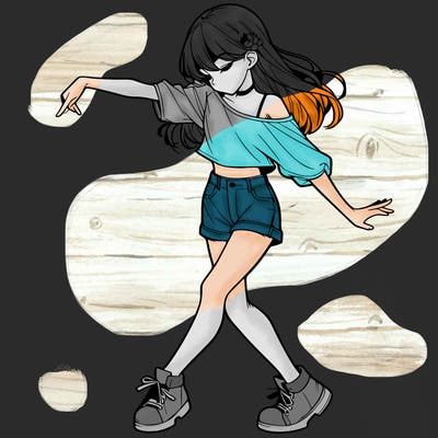 realistic girl danceing