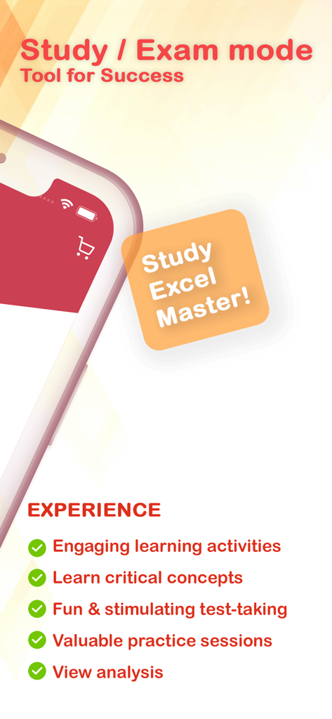A promotional screen for the PASS CCRN app showcasing study and exam mode features and learning activities.