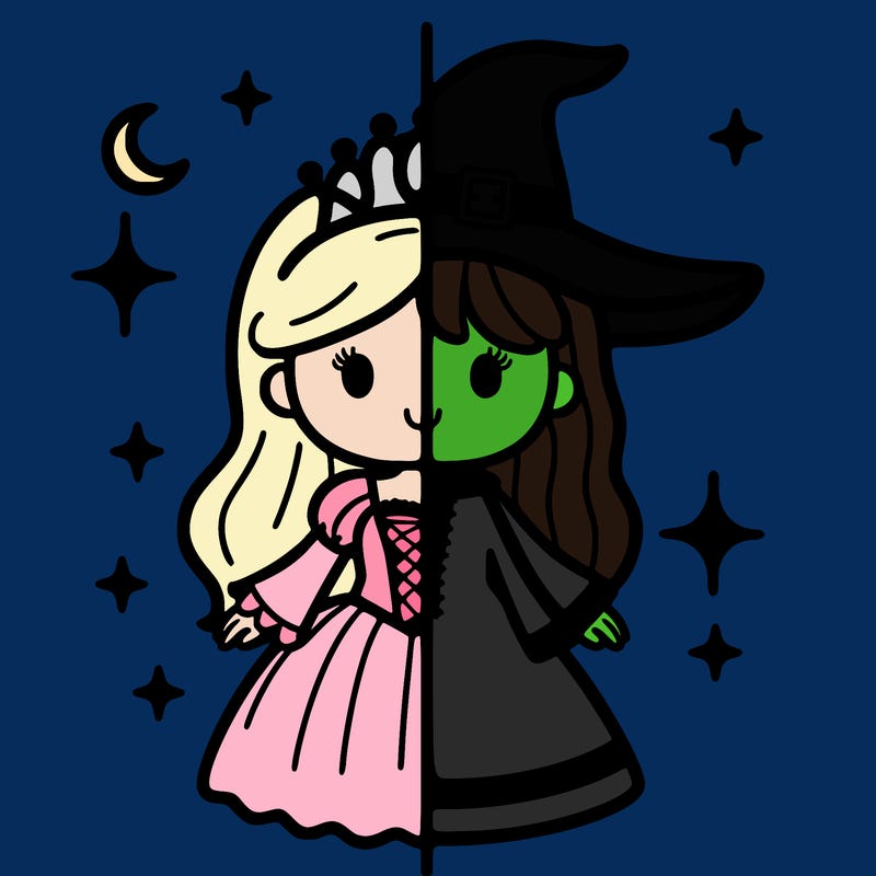 split princess and witch