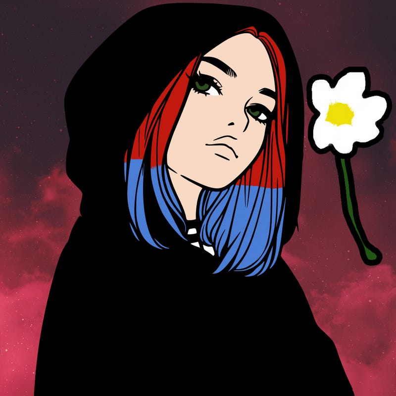 a realistic girl in a hoodie