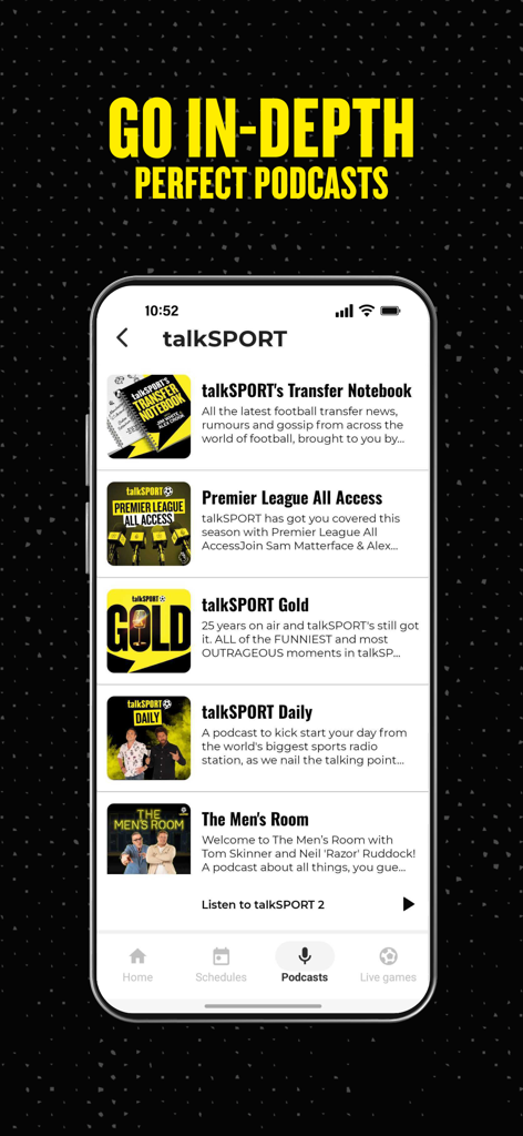 talkSPORT - A list of sports podcasts on the talkSPORT mobile app including Premier League All Access