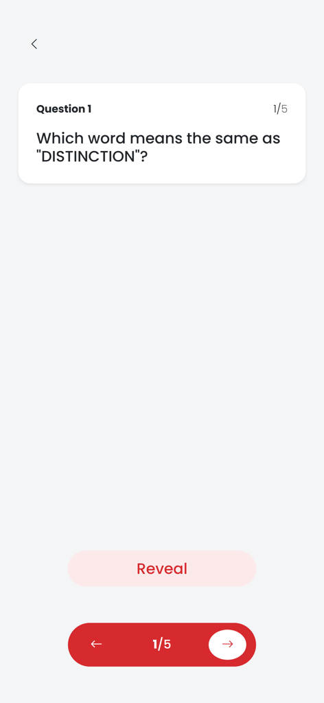 CFAT Practice Test - CFAT Practice Test app displaying a verbal reasoning question on a flashcard.