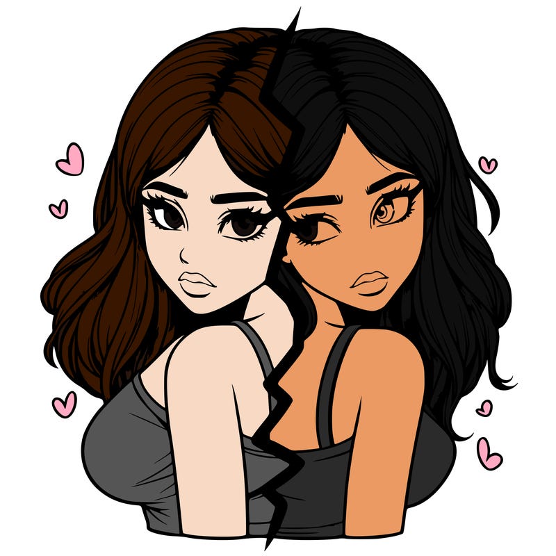 realistic girl split