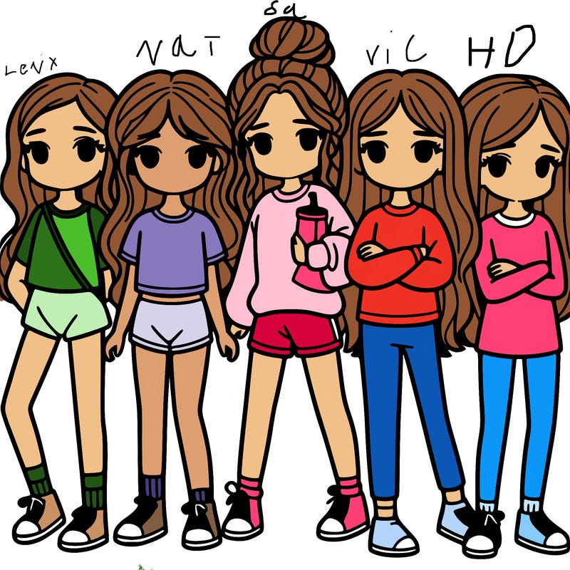 a group of girl's